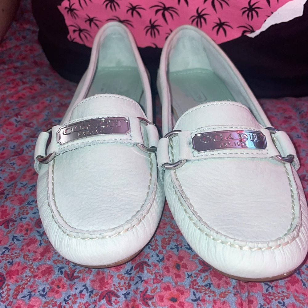 Coach Mint Leather Loafers - Picture 9 of 11